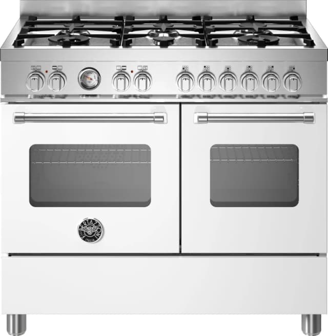 Bertazzoni Master Series MAS106L2EBIC 100cm wide Dual Fuel Range Cooker with Gas Hob - Bianco - A Rated