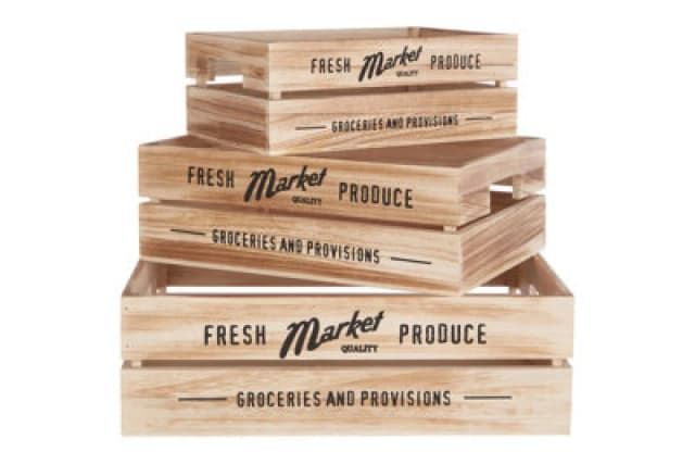 Orsina Set Of 3 Rustic Provisions Natural Crates