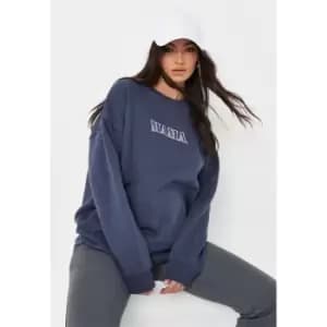 Missguided Maternity Varsity Mama Sweat - Blue