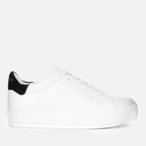Kurt Geiger London Womens Laney Leather Flatform Trainers - White/Black - UK 3
