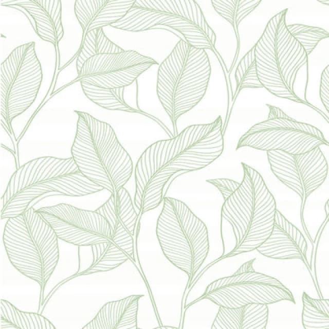 Grandeco Tropical Leaves Exotic Leaf Trail Feature Wallpaper Textured Non Woven Green A74902