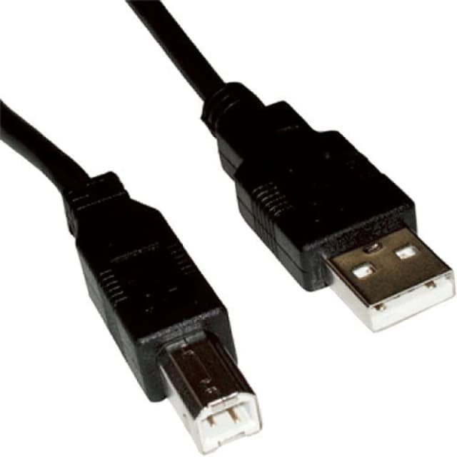 Cablenet Cablenet 0.5m USB 2.0 Type A Male - USB 2.0 Type B Male Black PVC Cable USB2008BK