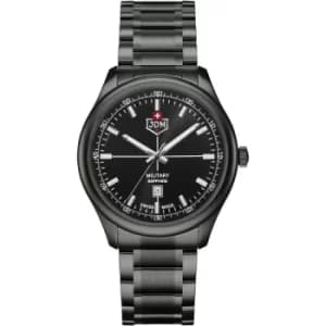 Mens JDM Military Alpha Mission Gun IP Black Dial Watch