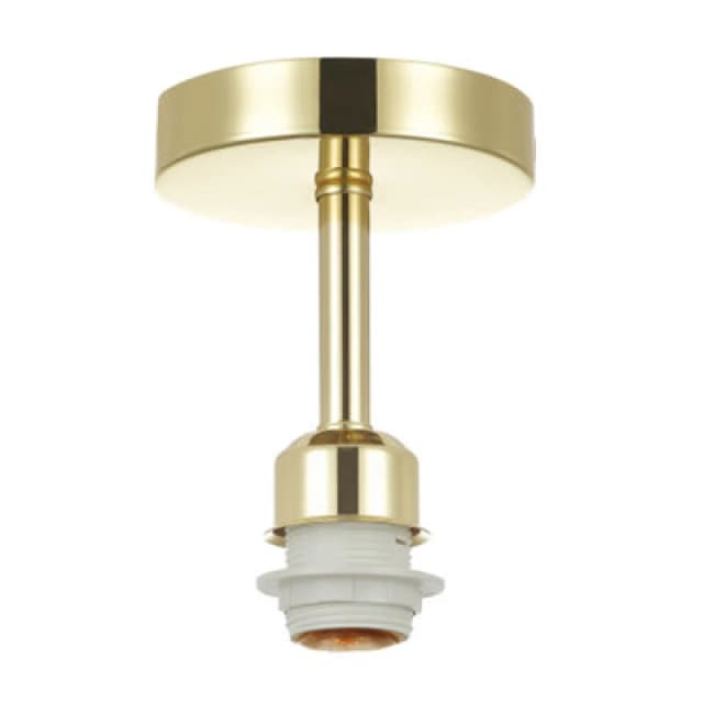 Happy Homewares Polished Brass Plated Ceiling Light Fitting For Industrial Style Light Bulbs