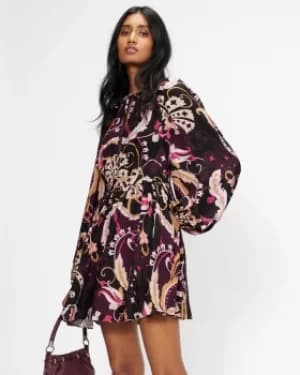 Ted Baker Relaxed Fit Paisley Mini Dress