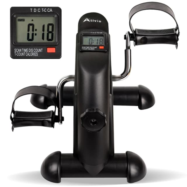 Alivio Mini Exercise Bike Pedal, Portable Home Pedal for Arms Legs Workout in Black Size: 3kg Black Unisex 3kg
