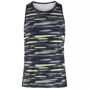 Craft Mens CTM Distance Mesh Wrap Tank Top (L) (Black/Violet/Green)