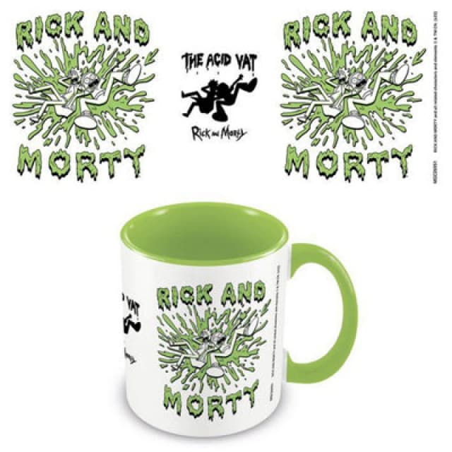 Rick & Morty Acid Vat Inner Two Tone Mug Green unisex