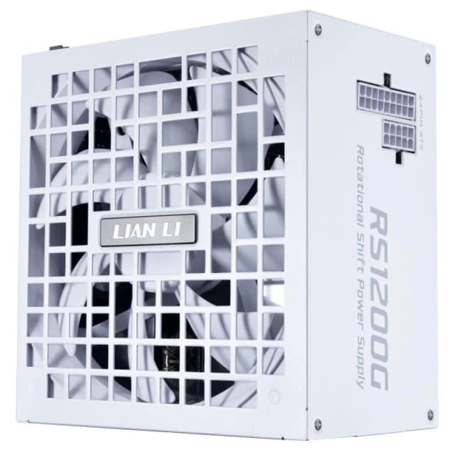 Lian Li RS 1200W 80+ Cybenetics Gold Rated Fully Modular PSU w/ Rotatable AC Inlet & RS Hub - White - RS1200G.WH00