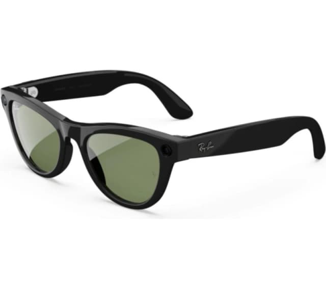 RAY-BAN Meta Skyler (Gen 2) Glasses - Shiny Black with Green Lenses 8056262721230
