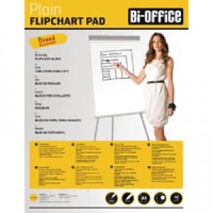 Bi-Office White A1 Plain Flipchart Pads Pack of 5 FL010101