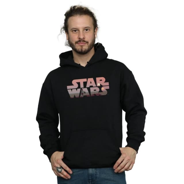 Star Wars Star Wars Men Tatooine Logo Hoodie in Black Size: Small Black S Male 5057864240399