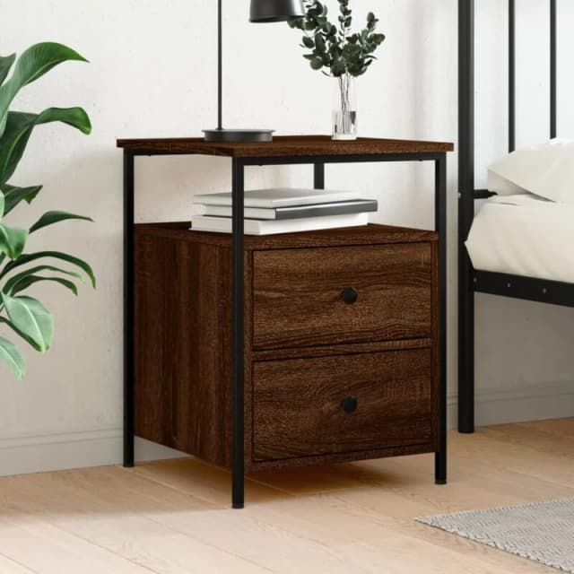 VIDAXL Bedside Cabinet Brown Oak 44x45x60cm Engineered Wood Vidaxl 8720845939700