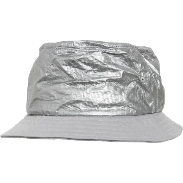 Flexfit by Yupoong Mens Crinkled Paper Bucket Hat in Silver Silver Male One Size
