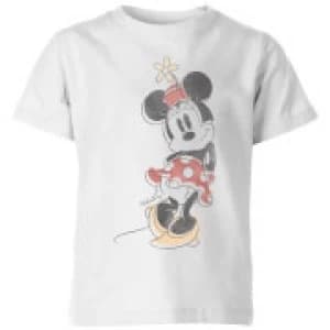 Disney Minnie Offset Kids T-Shirt - White - 3-4 Years