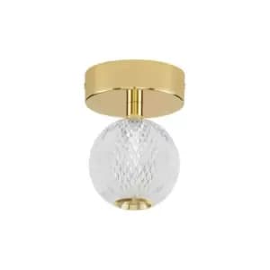 Netlighting Merano Gander Integrated LED Semi Flush Light Gold Aluminium LED 4W