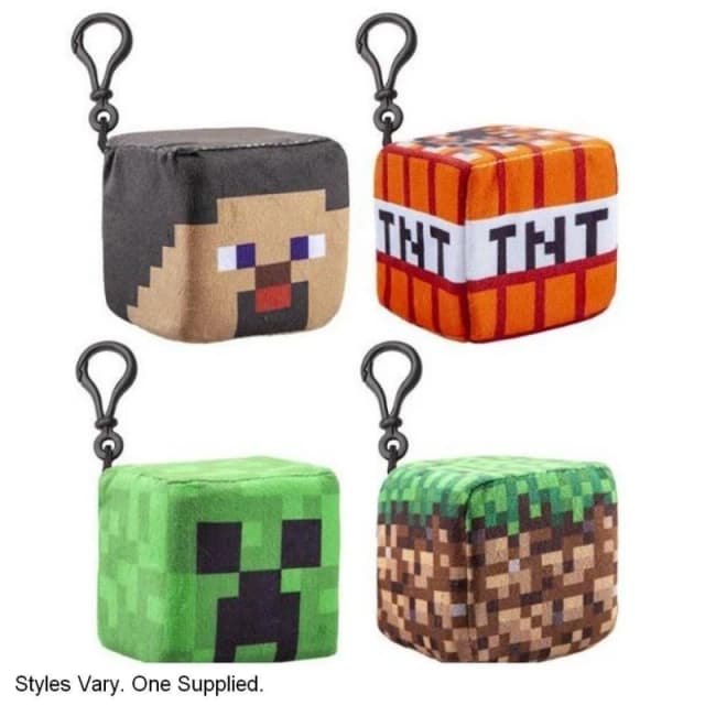 Minecraft Plush Cube Clip On (One at Random) Multi unisex