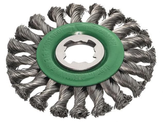Lessmann X Lock Non Sparking Stainless Steel Knotted Wire Wheel 472.81X Diameter: 115mm