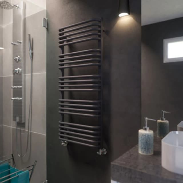 Terma Alex Modern Grey Towel Warmer (W)500mm X (H)1140mm