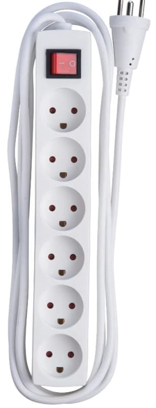 Microconnect MC-GRU0630DK power extension 3m 6 AC outlet(s) Indoor Wh