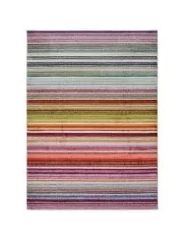 Villa Multicoloured Stripe Rug 80 X 150Cm