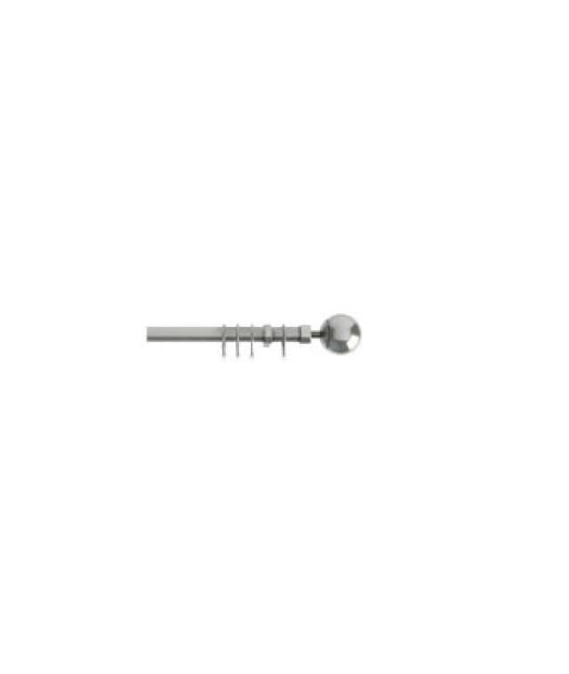 Satin Silver Finesse Extendable Curtain Pole 22-25mm 170Cm - 300Cm