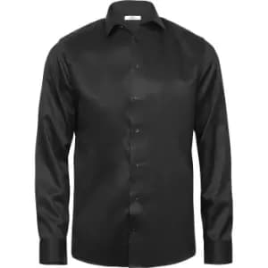 Tee Jays Mens Luxury Comfort Fit Long Sleeve Oxford Shirt (3XL) (Black)
