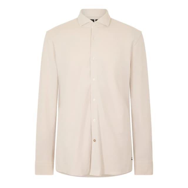 Boss Mens P Hank Spread Long Sleeve Oxford Shirt Light Beige male 15 inch