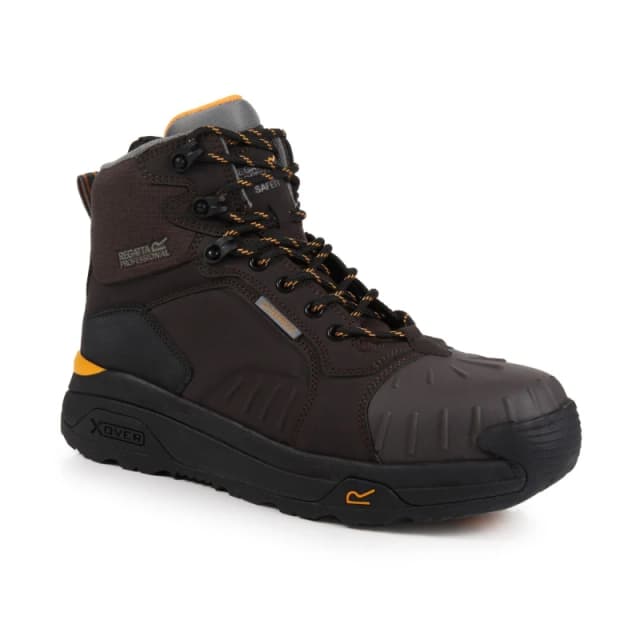 Regatta Mens Exofort Waterproof Safety Hiker Chestnut Black unisex UK 6