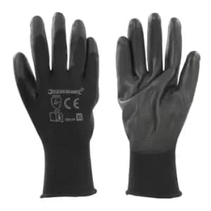Silverline Black Palm Gloves XL 10 589144