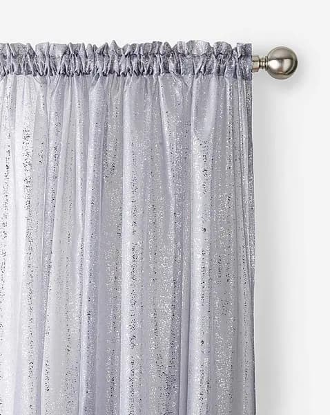 Pandora Metallic Foil Voile Grey 145X137 OH14805