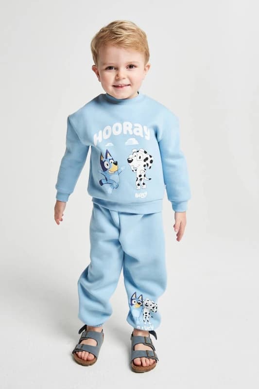 Brand Threads Bluey Jogger Set in Blue Size: 1-2 Years Blue Unisex 1-2 Years