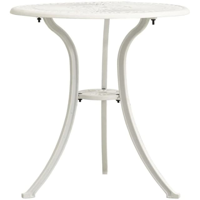 VIDAXL Garden Table White 62x62x65cm Cast Aluminium Vidaxl 8720286205846