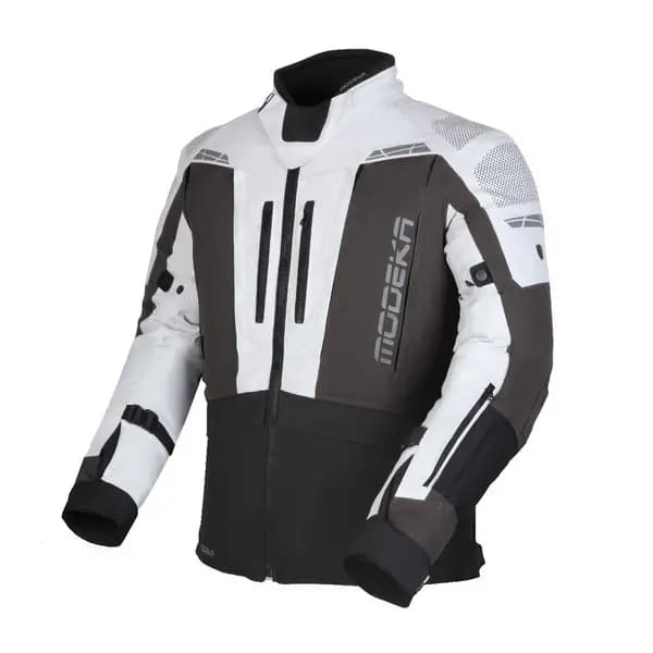 Modeka Hydron Jacket Light Gray Dark Gray Black Size M