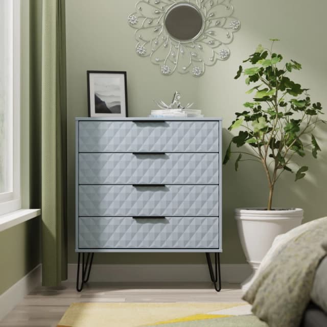 Ready Assembled 2 U Islay 4 Drawer Chest (Ready Assembled) in Light Blue Size: Medium Light Blue Unisex Medium