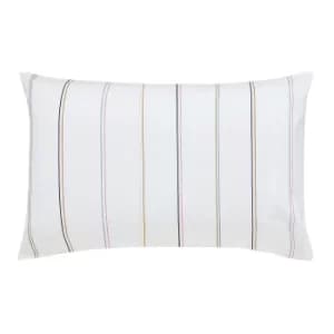 Joules Countryside Scene 100% Cotton Housewife Pillowcase Pair White, Blue and Pink