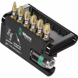 Wera Bit-Check 7 PZ BiTorsion 1 05340260001 Bit set 7 Piece Pozidriv BiTorsion
