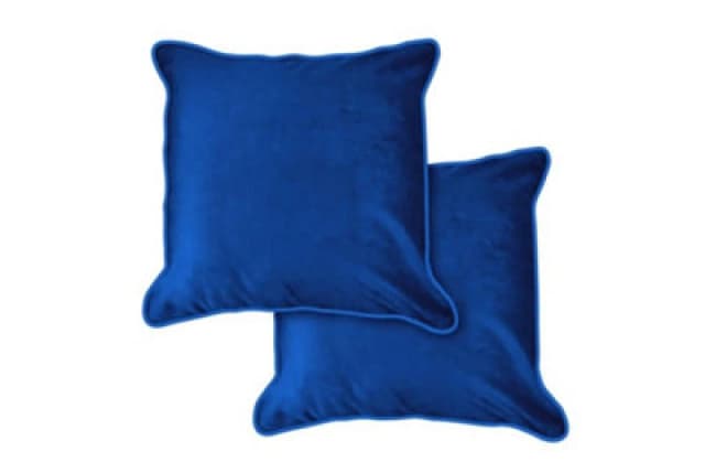 Plush Velvet Cushion Cover In Navy Blue