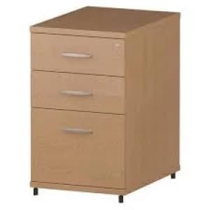 Trexus Desk High 3 Drawer 600D Pedestal 425x600x730mm Oak Ref I000777
