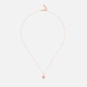 Ted Baker Womens Elvina Enamel Mini Button Pendant - Rose Gold/Silver Glitter - Rose Gold