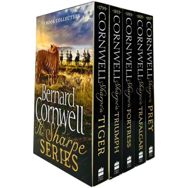 Sharpe Series 1-5 Box Set Bernard Cornwell Sharpe's Tiger Sharpe's Triumph Fortress Trafalgar Prey Bernard Cornwell Books
