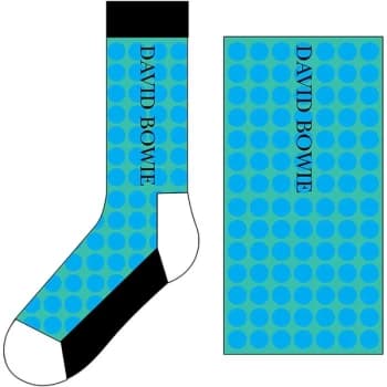 David Bowie - Circles Pattern Unisex UK Size 7 - 11 Ankle Socks - Blue