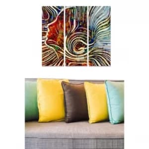 MDF1264764154 Multicolor Decorative MDF Painting (3 Pieces)
