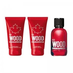 DSquared2 Red Wood Gift Set 50ml Eau de Toilette + 50ml Body Lotion + 50ml Shower Gel