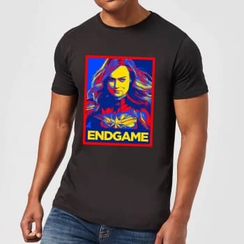 Avengers Endgame Captain Marvel Poster Mens T-Shirt - Black - 3XL - Black