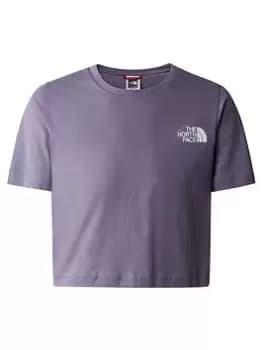 The North Face Older Girl Short Sleeve Crop Simple Dome Tee, Light Purple, Size M=10-12 Years, Women