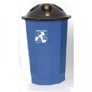 Slingsby Black and Blue General Waste Bin Closed Flap 361043
