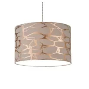 Village At Home Keira Pendant Shade Grey Rose Gold