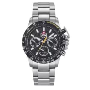 JDM Military Charlie Black Dial Steel Bracelet JDM-WG016-01