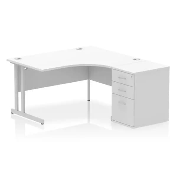 Dynamic Office Solutions Impulse 1400mm Cantilever Right Crescent Desk Workstation I004256